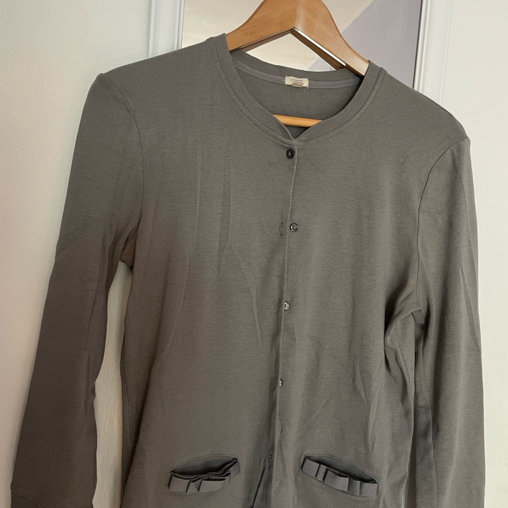 J. Crew Women's Gray Button-Up Cardigan